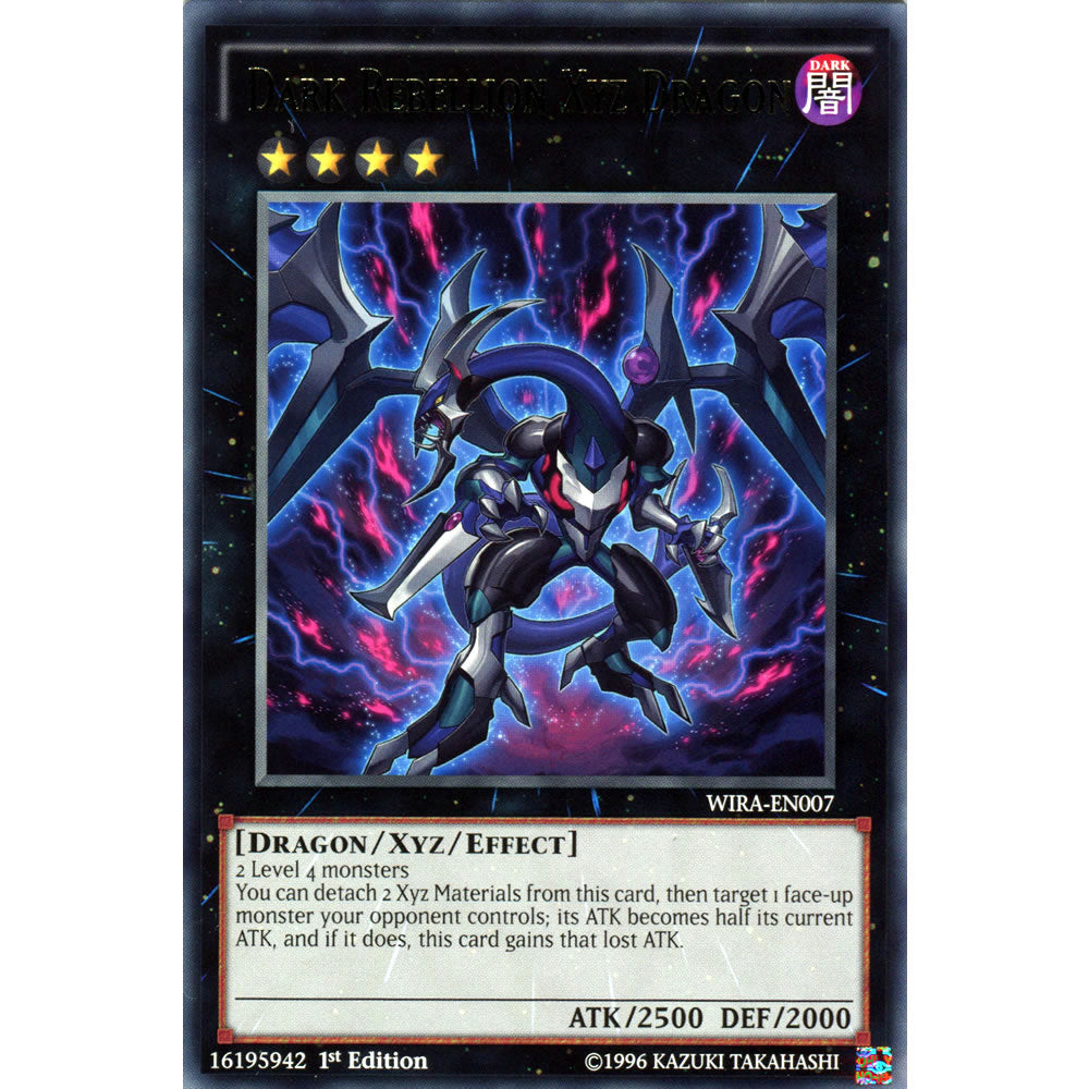 Dark Rebellion Xyz Dragon WIRA-EN007 Yu-Gi-Oh! Card from the Wing Raiders Set