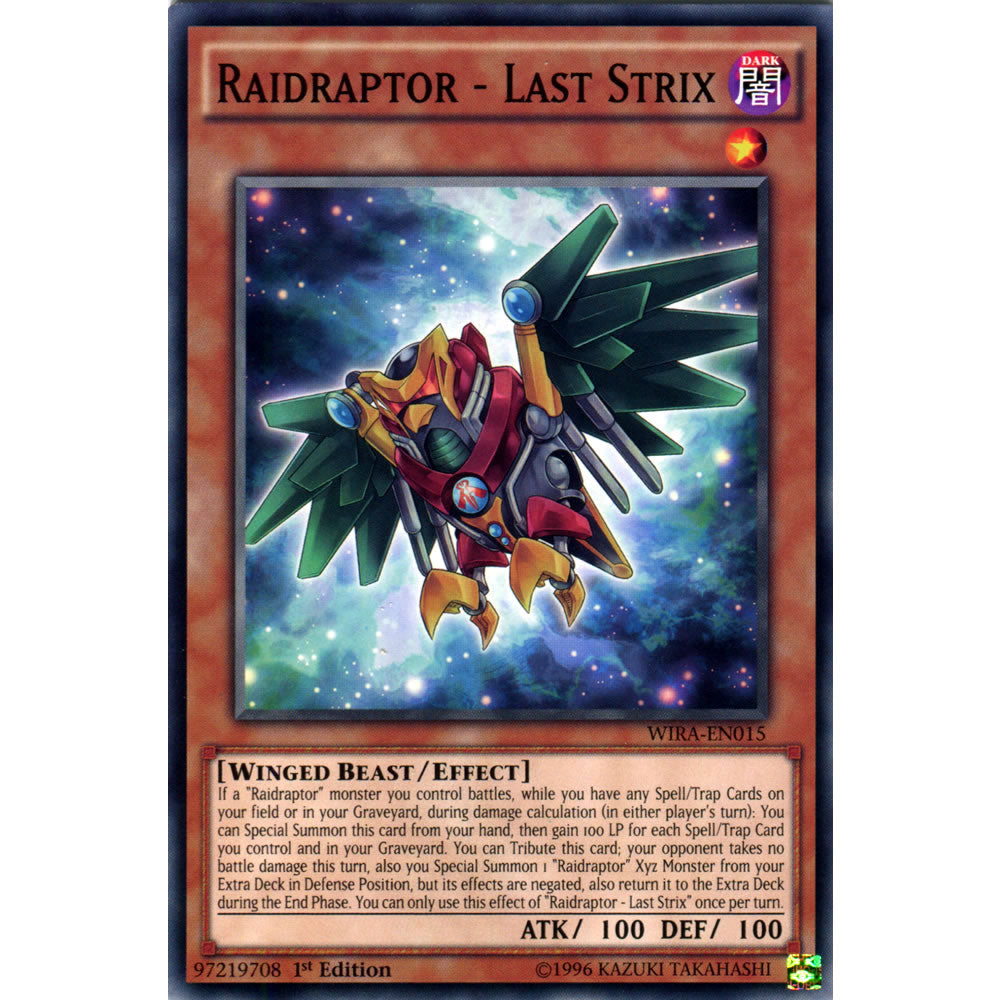 Raidraptor - Last Strix WIRA-EN015 Yu-Gi-Oh! Card from the Wing Raiders Set