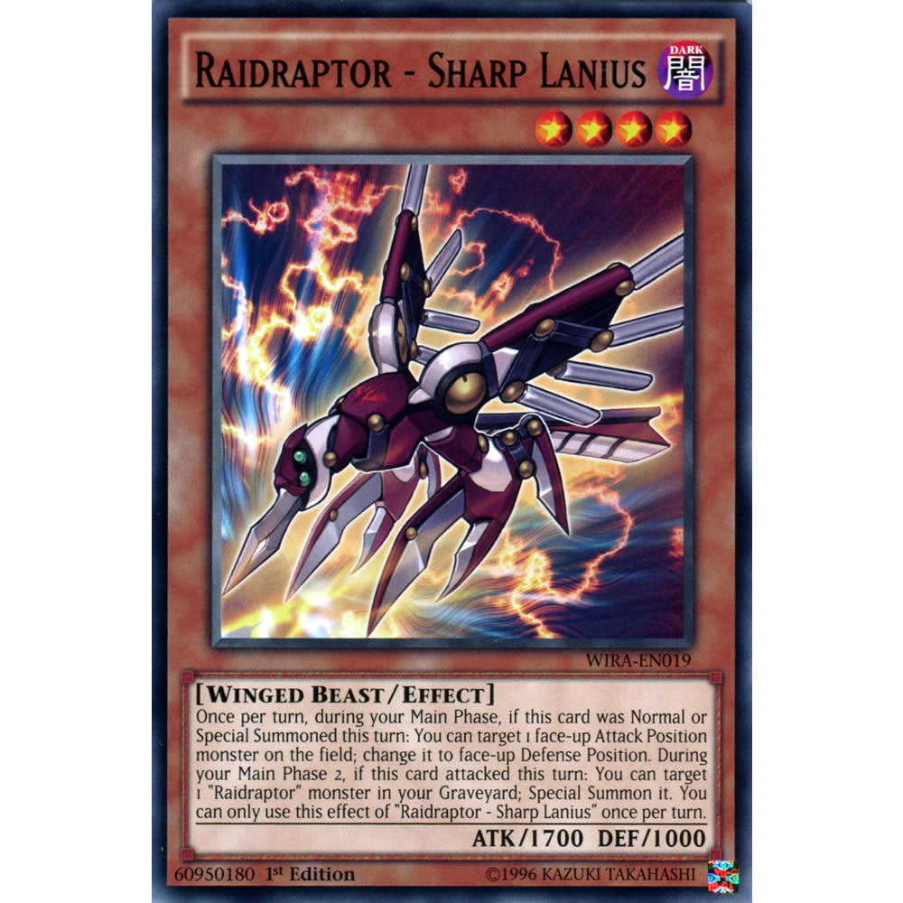 Raidraptor - Sharp Lanius WIRA-EN019 Yu-Gi-Oh! Card from the Wing Raiders Set