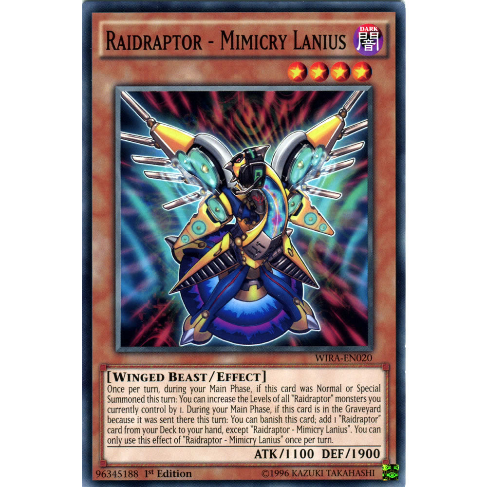 Raidraptor - Mimicry Lanius WIRA-EN020 Yu-Gi-Oh! Card from the Wing Raiders Set