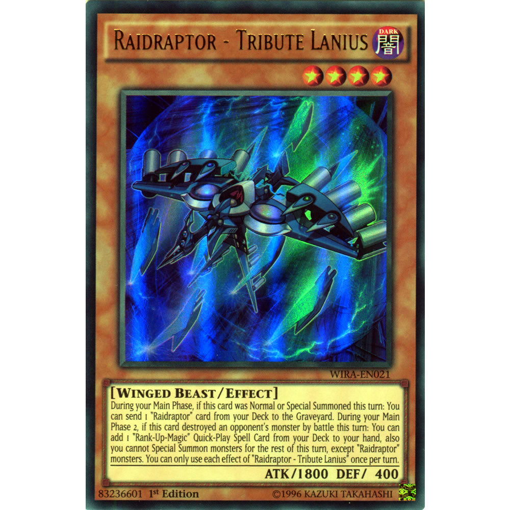 Raidraptor - Tribute Lanius WIRA-EN021 Yu-Gi-Oh! Card from the Wing Raiders Set