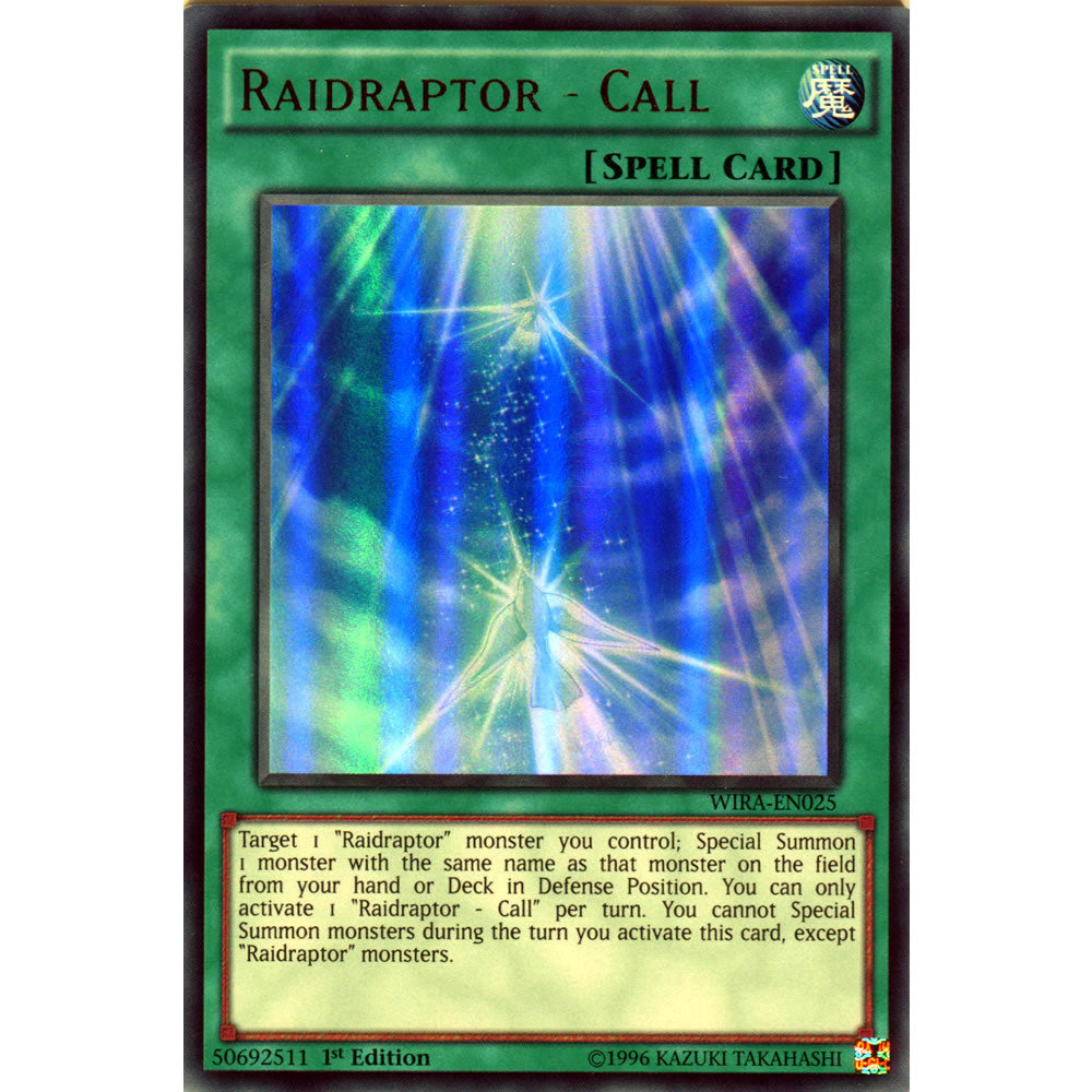 Raidraptor - Call WIRA-EN025 Yu-Gi-Oh! Card from the Wing Raiders Set
