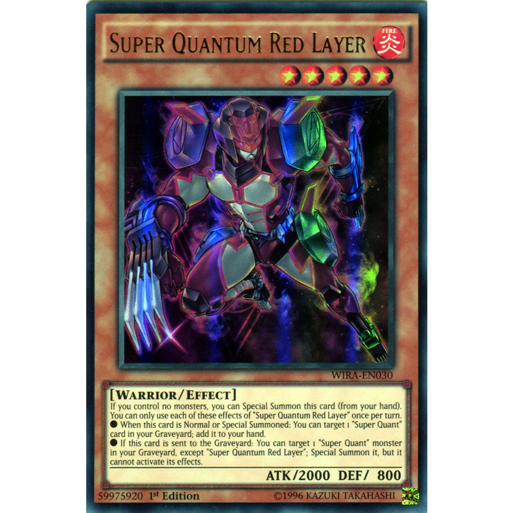 Super Quantum Red Layer WIRA-EN030 Yu-Gi-Oh! Card from the Wing Raiders Set