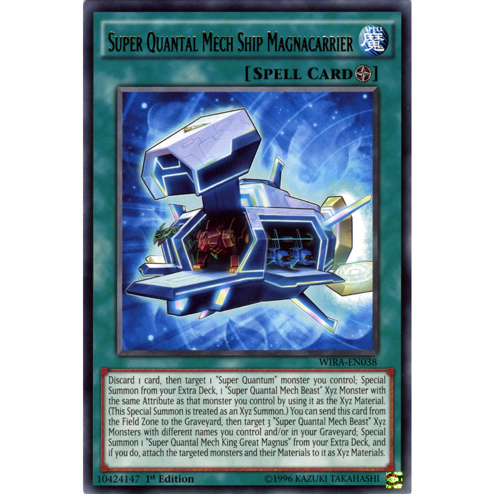 Super Quantal Mech Ship Magnacarrier WIRA-EN038 Yu-Gi-Oh! Card from the Wing Raiders Set