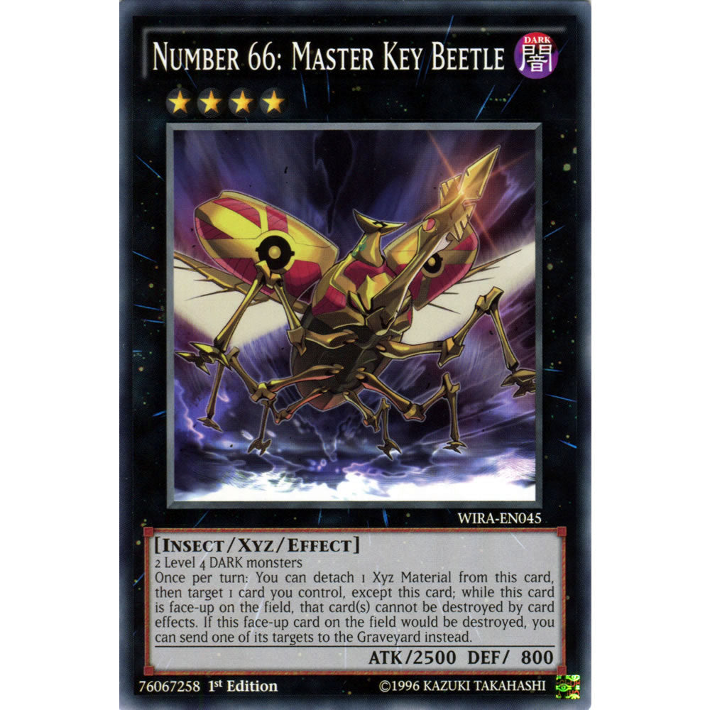 Number 66: Master Key Beetle WIRA-EN045 Yu-Gi-Oh! Card from the Wing Raiders Set