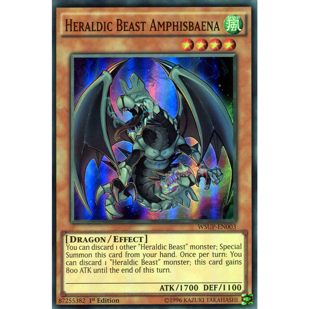 Heraldic Beast Amphisbaena WSUP-EN003 Yu-Gi-Oh! Card from the World Superstars Set