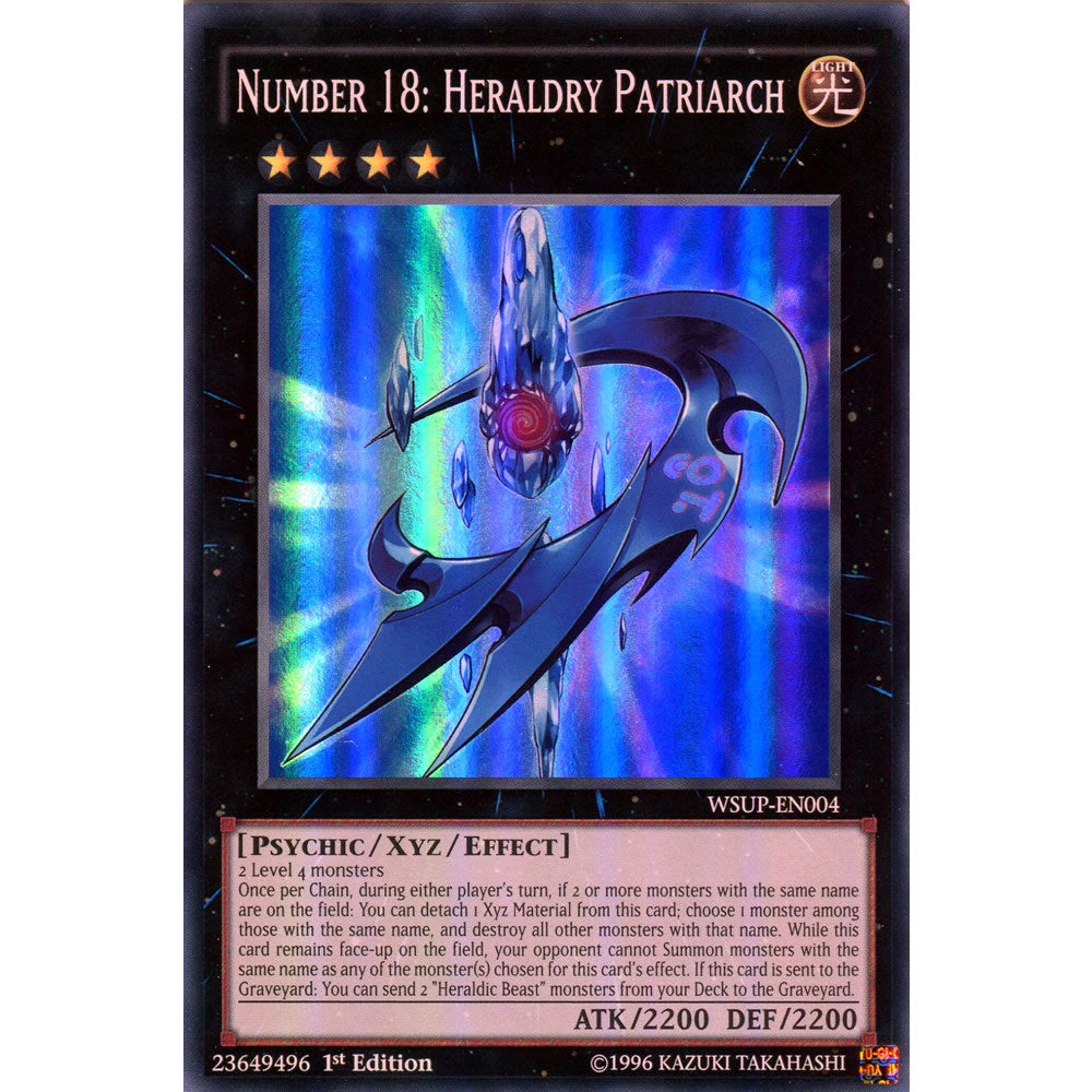 Number 18: Heraldry Patriarch WSUP-EN004 Yu-Gi-Oh! Card from the World Superstars Set