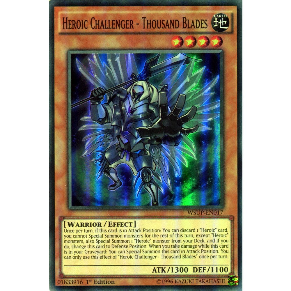 Heroic Challenger - Thousand Blades WSUP-EN017 Yu-Gi-Oh! Card from the World Superstars Set