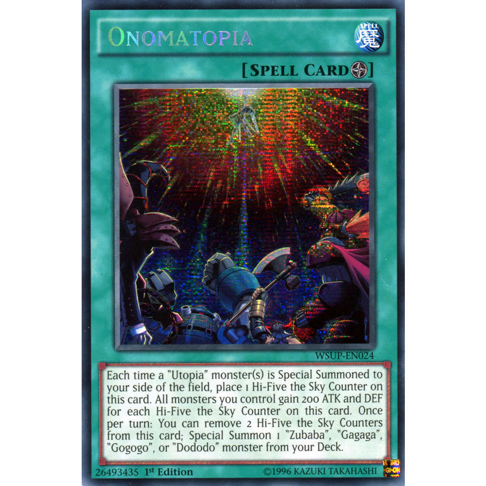 Onomatopia WSUP-EN024 Yu-Gi-Oh! Card from the World Superstars Set