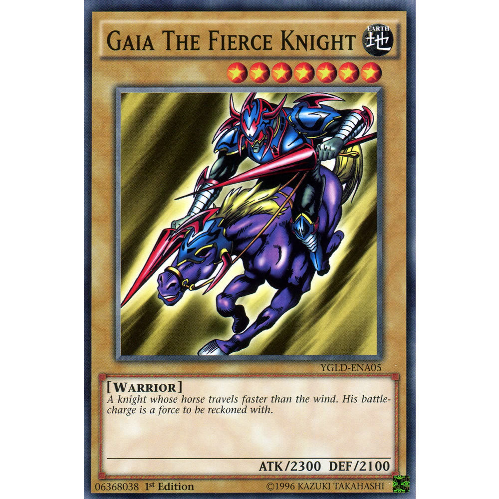 Gaia The Fierce Knight YGLD-ENA05 Yu-Gi-Oh! Card from the Yugi's Legendary Decks Set