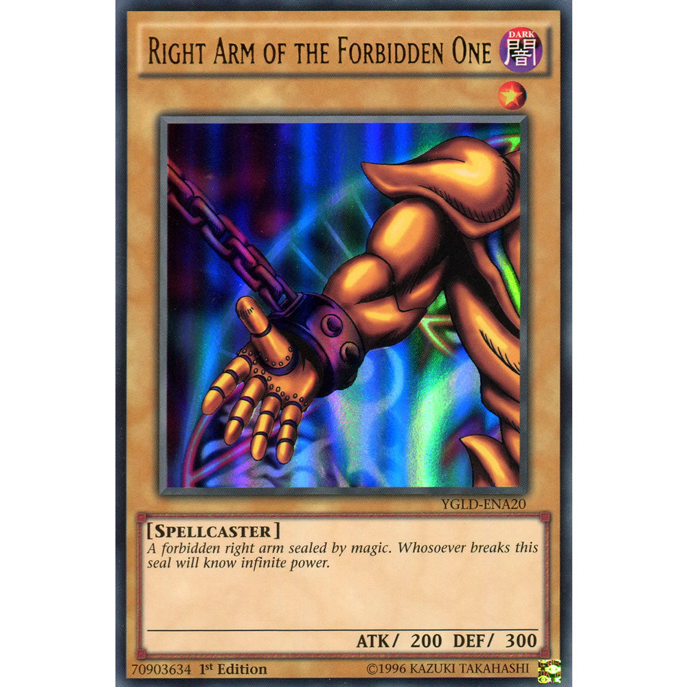 Right Arm of the Forbidden One YGLD-ENA20 Yu-Gi-Oh! Card from the Yugi's Legendary Decks Set