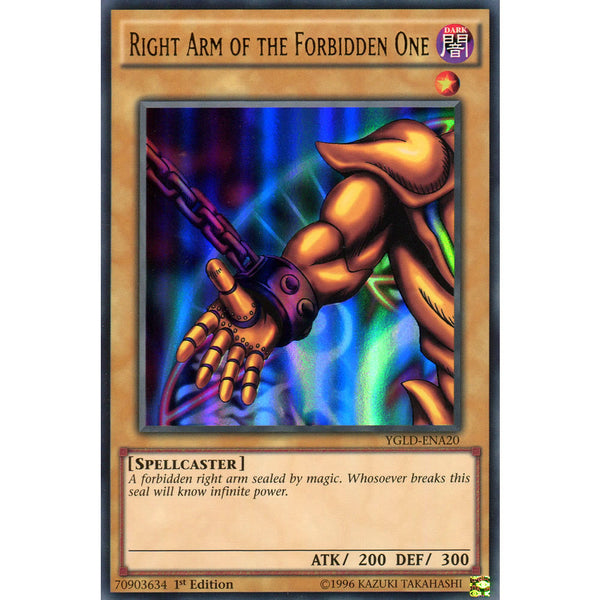 Yu-Gi-Oh! Right Arm Of The Forbidden One (DLG1-EN020) – Dark Legends, Unlimited Edition, Common Yu-Gi-Oh! Right Arm Of The Forbidden One (DLG1-EN020) – Dark Legends, Unlimited Edition, Common