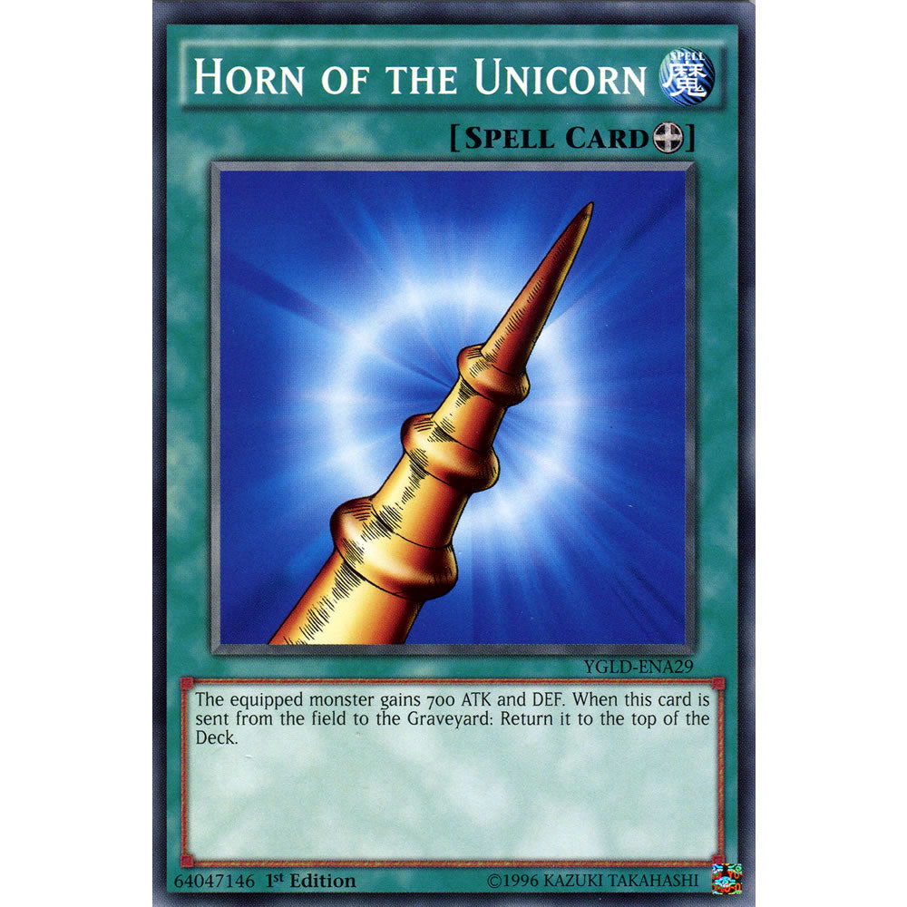 Horn of the Unicorn YGLD-ENA29 Yu-Gi-Oh! Card from the Yugi's Legendary Decks Set