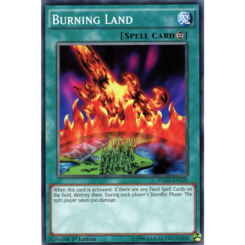 Burning Land YGLD-ENA31 Yu-Gi-Oh! Card from the Yugi's Legendary Decks Set