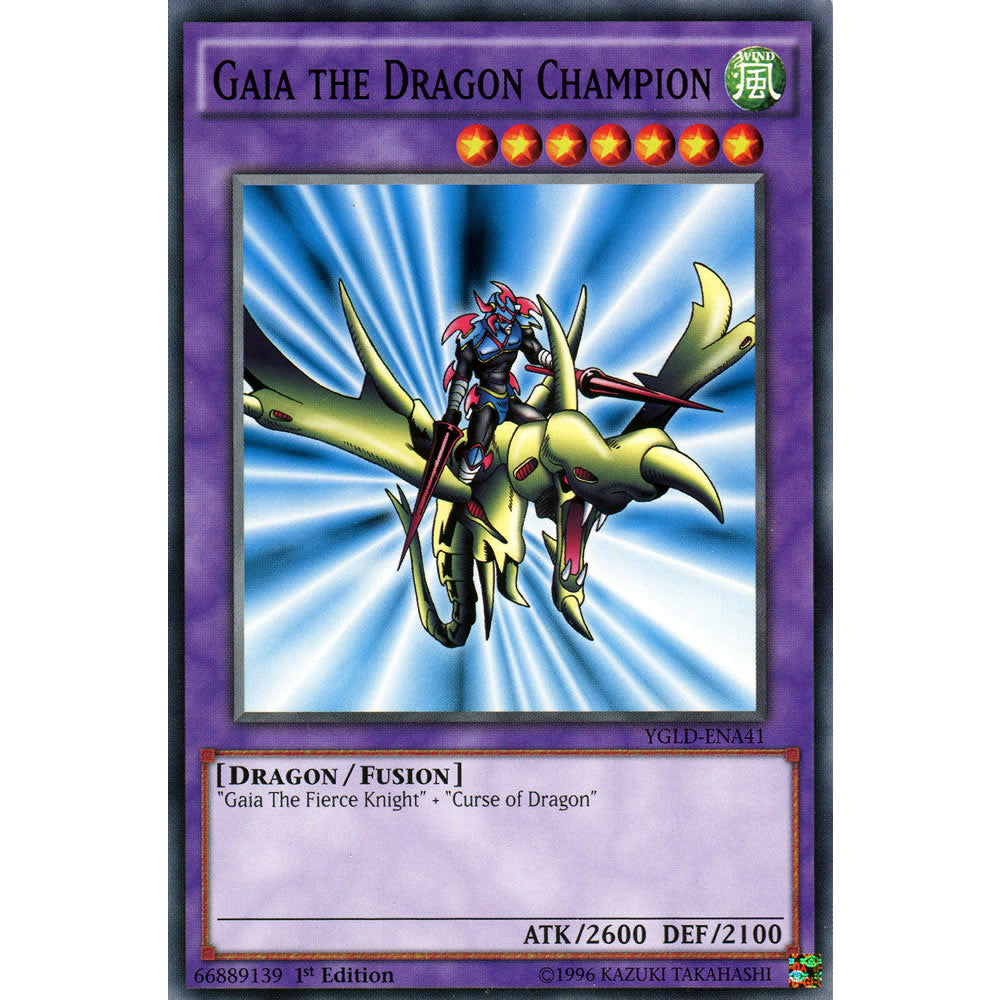 Gaia the Dragon Champion YGLD-ENA41 Yu-Gi-Oh! Card from the Yugi's Legendary Decks Set