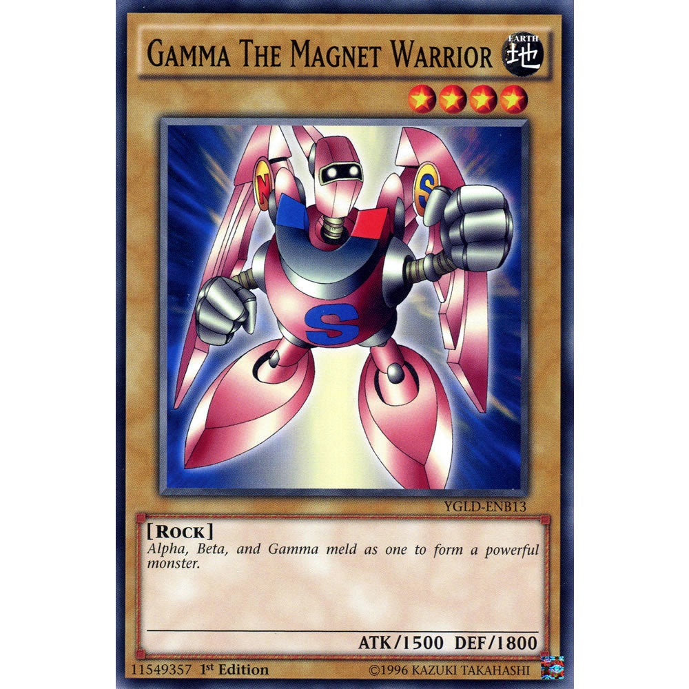 Gamma The Magnet Warrior YGLD-ENB13 Yu-Gi-Oh! Card from the Yugi's Legendary Decks Set