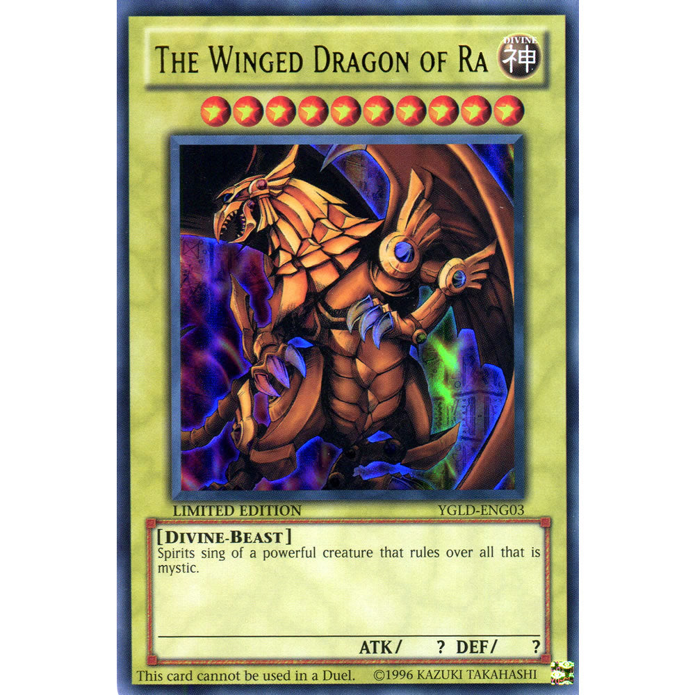 The Winged Dragon of Ra YGLD-ENG03 Yu-Gi-Oh! Card from the Yugi's Legendary Decks Set