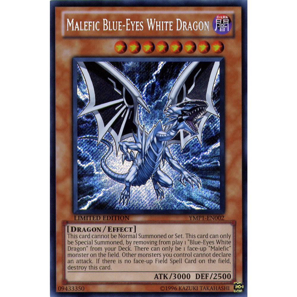 Malefic Blue-Eyes White Dragon YMP1-EN002 Yu-Gi-Oh! Card from the Bonds Beyond Time 3D Movie Pack Set