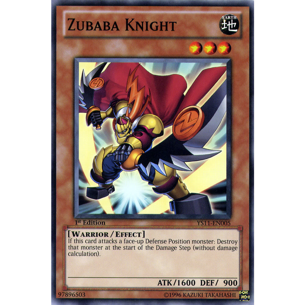 Zubaba Knight YS11-EN005 Yu-Gi-Oh! Card from the Dawn of the XYZ Set