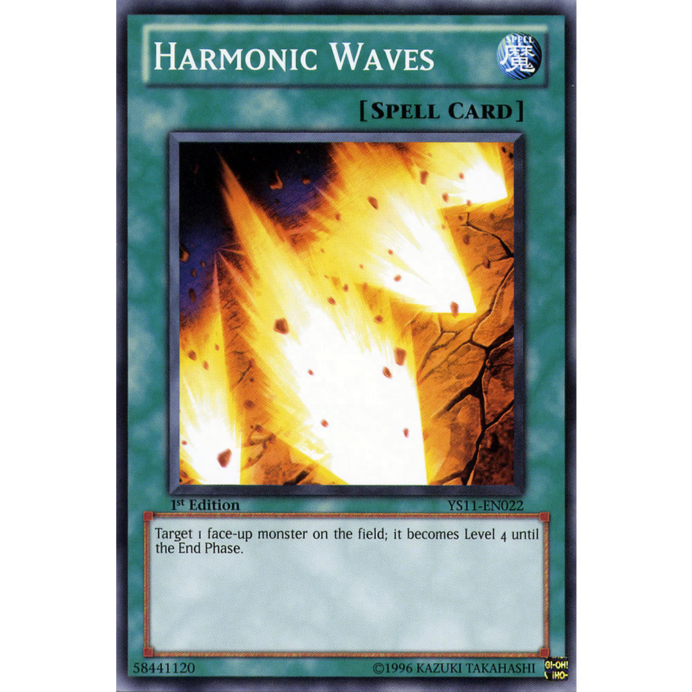 Harmonic Waves YS11-EN022 Yu-Gi-Oh! Card from the Dawn of the XYZ Set