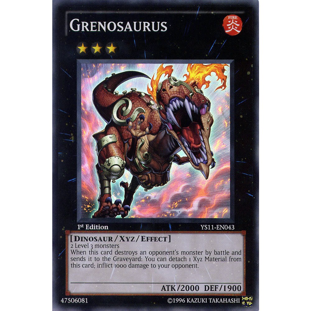 Grenosaurus YS11-EN043 Yu-Gi-Oh! Card from the Dawn of the XYZ Set