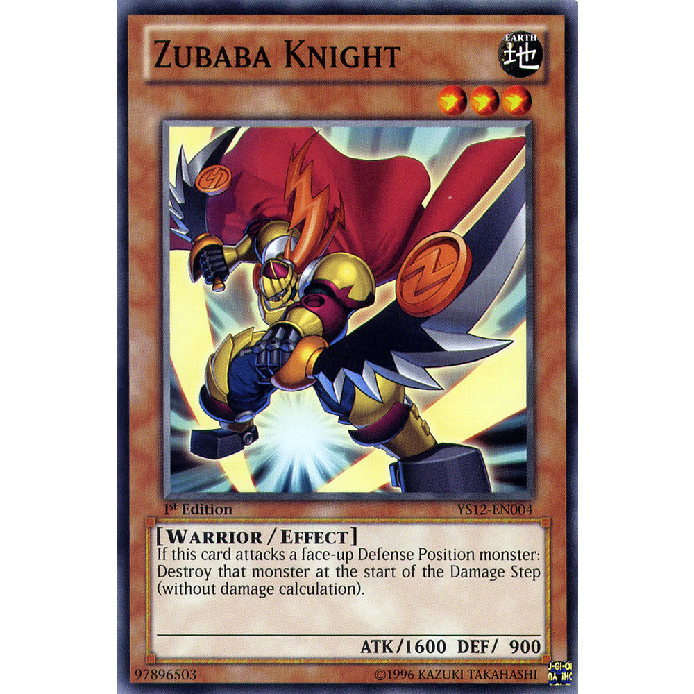 Zubaba Knight YS12-EN004 Yu-Gi-Oh! Card from the XYZ Symphony Set