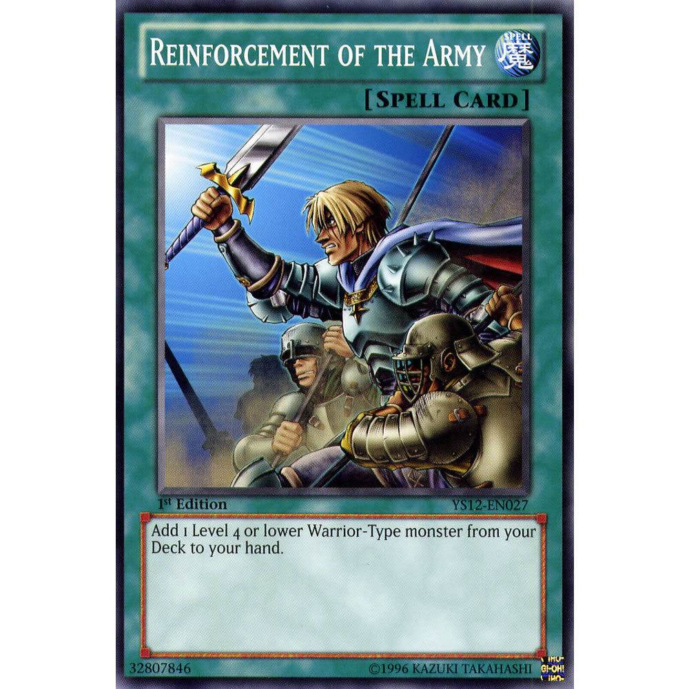 Reinforcement of the Army YS12-EN027 Yu-Gi-Oh! Card from the XYZ Symphony Set