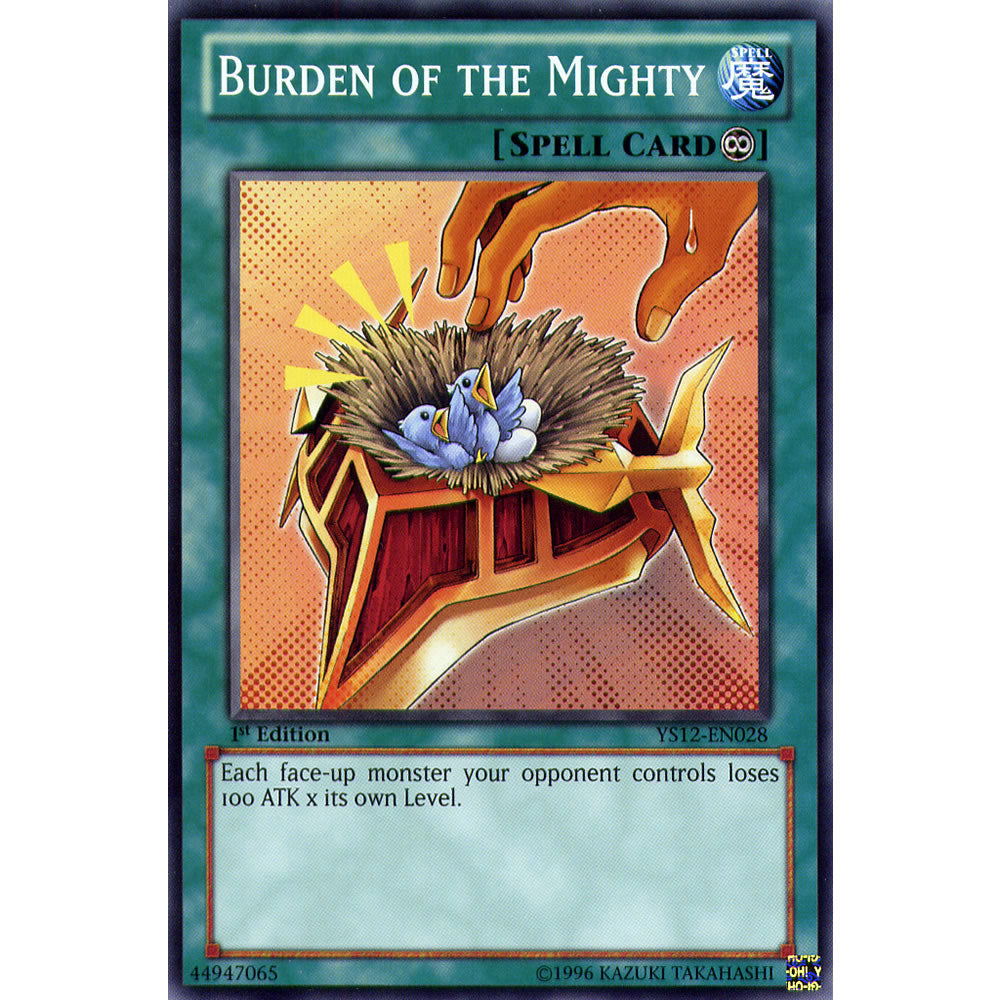 Burden of the Mighty YS12-EN028 Yu-Gi-Oh! Card from the XYZ Symphony Set