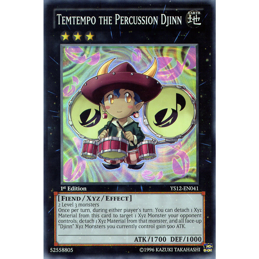 Temtempo the Percussion Djinn YS12-EN041 Yu-Gi-Oh! Card from the XYZ Symphony Set