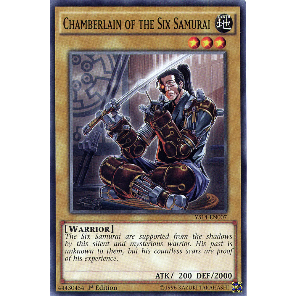 Chamberlain of the Six Samurai YS14-EN007 Yu-Gi-Oh! Card from the Space-Time Showdown Set