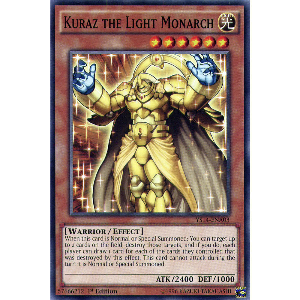 Kuraz the Light Monarch YS14-ENA03 Yu-Gi-Oh! Card from the Space-Time Showdown Set