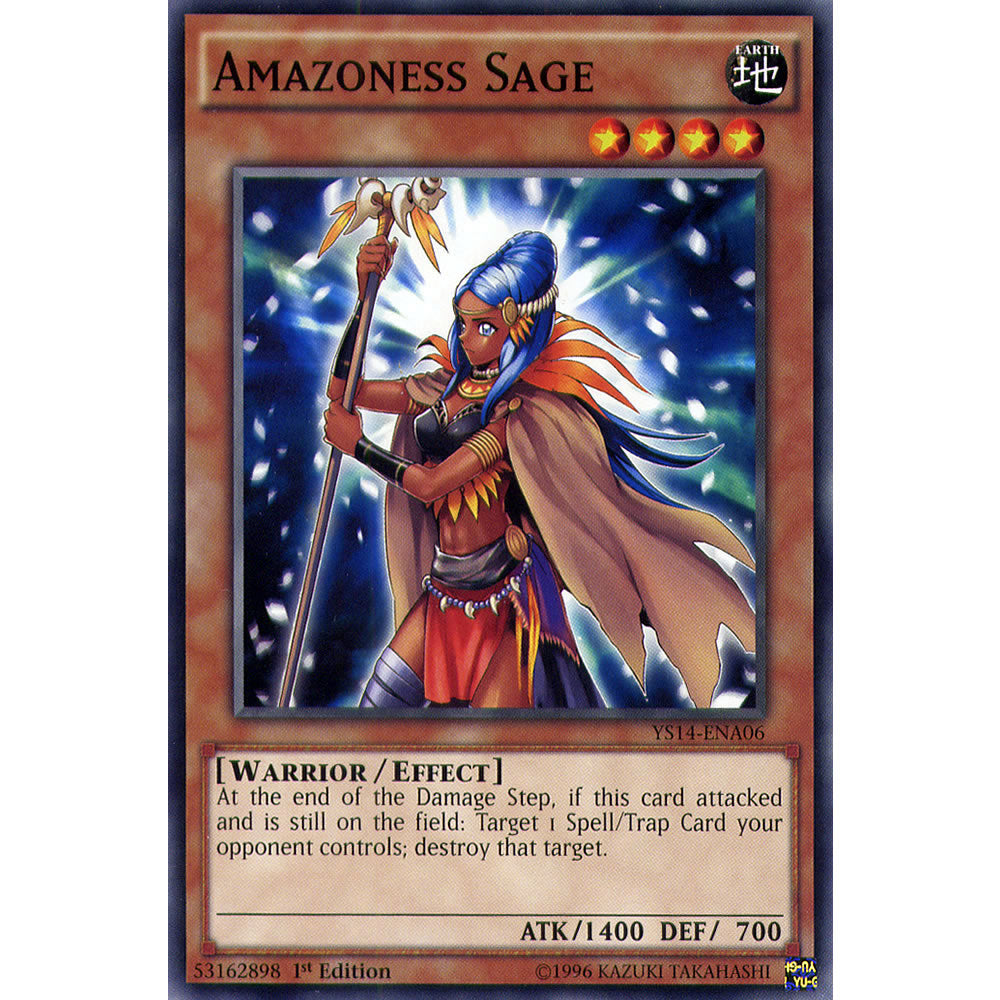 Amazoness Sage YS14-ENA06 Yu-Gi-Oh! Card from the Space-Time Showdown Set