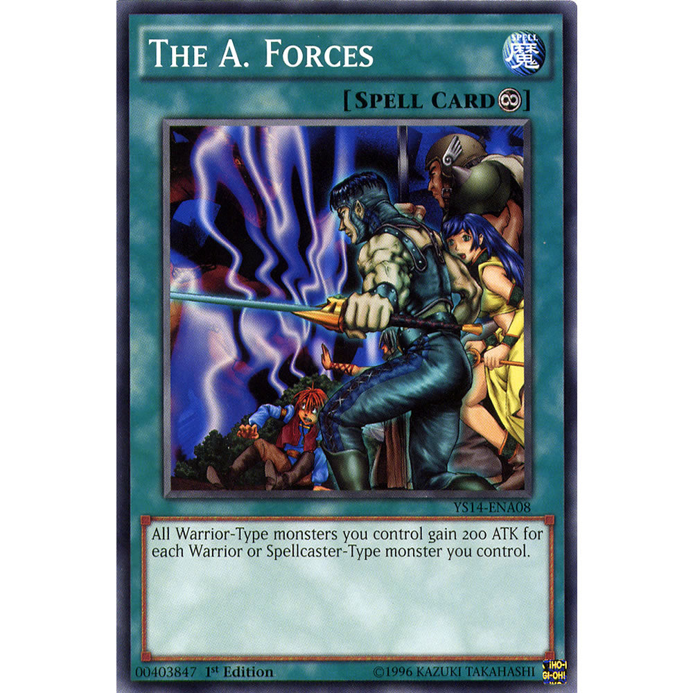 The A. Forces YS14-ENA08 Yu-Gi-Oh! Card from the Space-Time Showdown Set