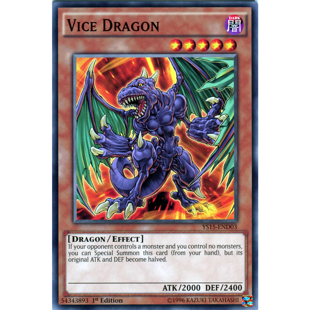 Vice Dragon YS15-END03 Yu-Gi-Oh! Card from the Yuya & Declan Set