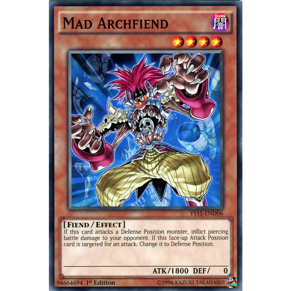 Mad Archfiend YS15-END06 Yu-Gi-Oh! Card from the Yuya & Declan Set
