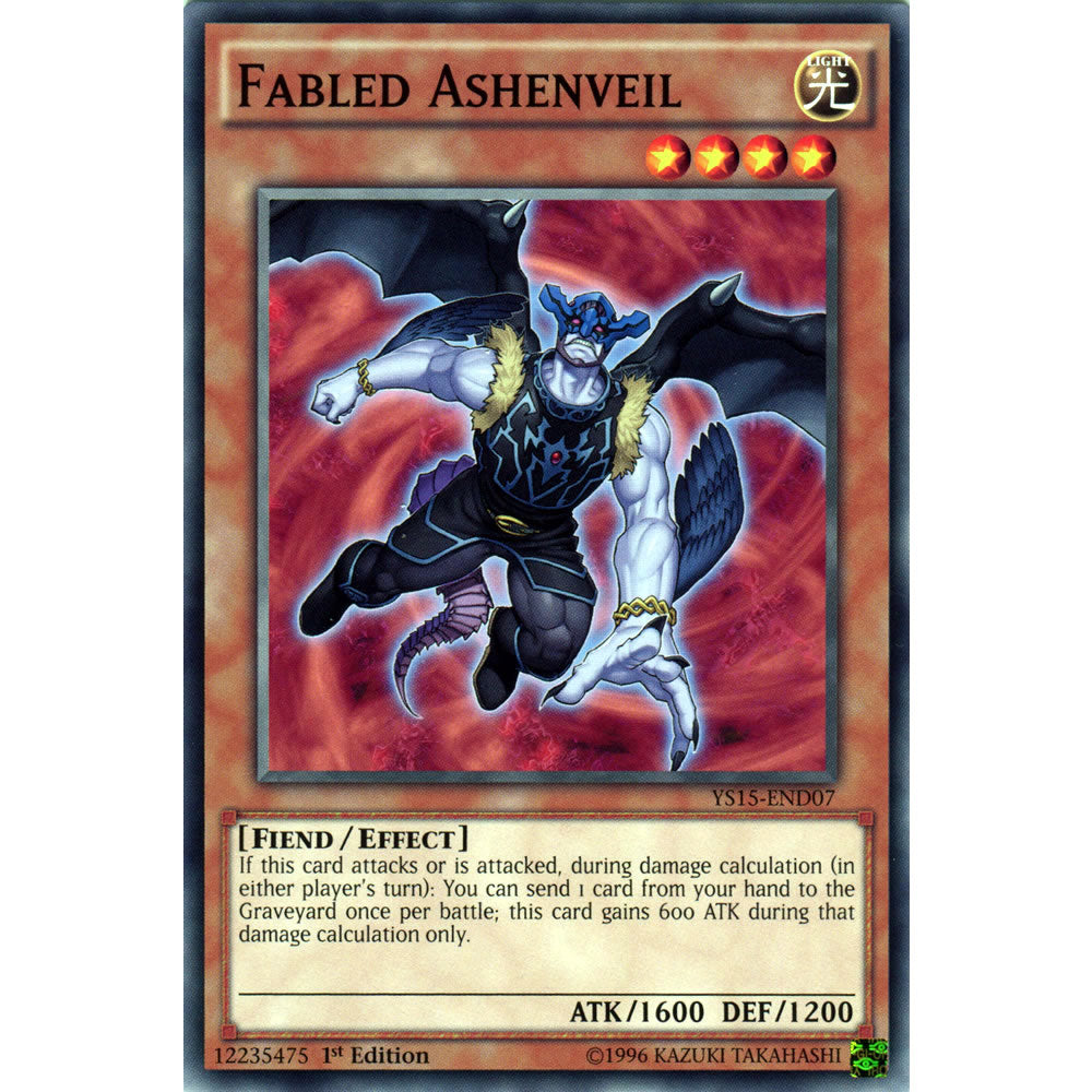 Fabled Ashenveil YS15-END07 Yu-Gi-Oh! Card from the Yuya & Declan Set