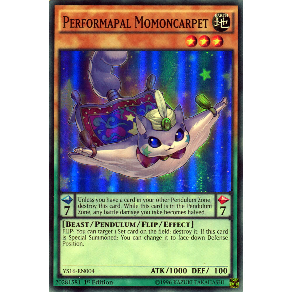 Performapal Momoncarpet YS16-EN004 Yu-Gi-Oh! Card from the Yuya Set