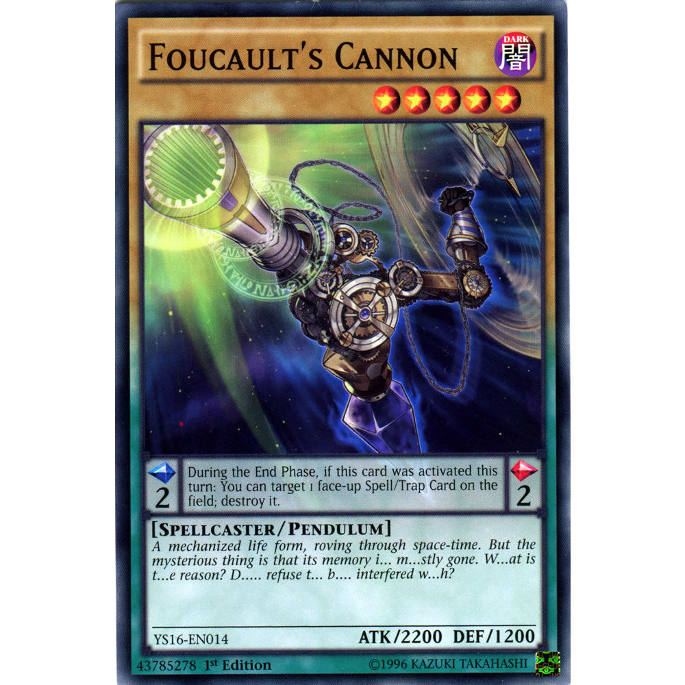 Foucault's Cannon YS16-EN014 Yu-Gi-Oh! Card from the Yuya Set