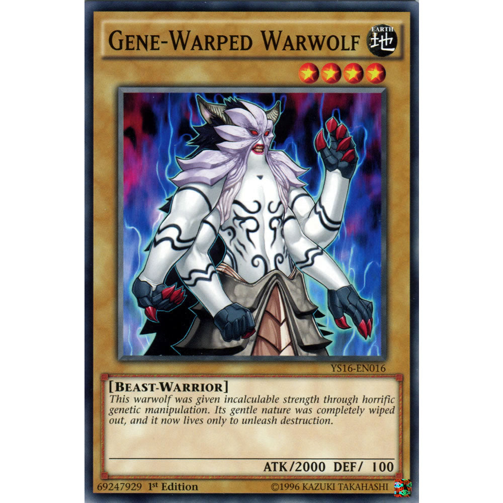 Gene-Warped Warwolf YS16-EN016 Yu-Gi-Oh! Card from the Yuya Set