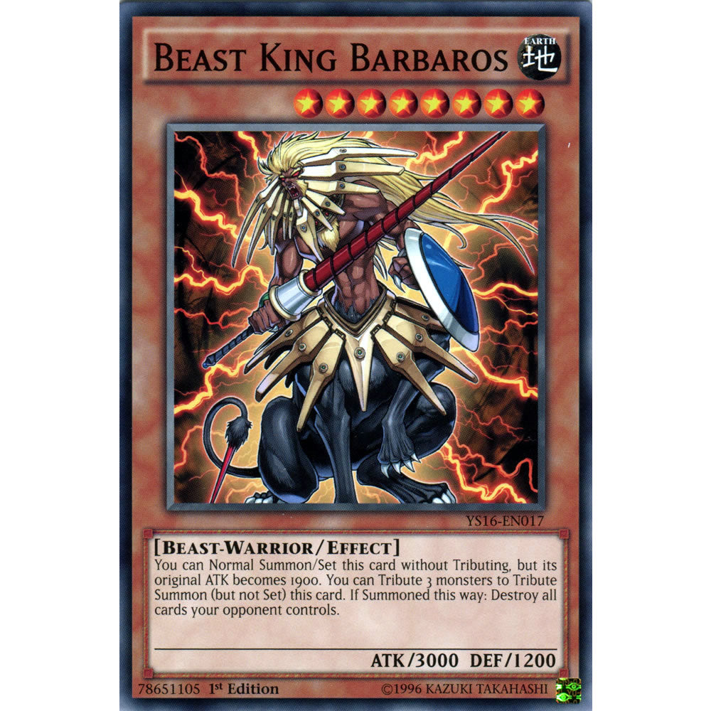 Beast King Barbaros YS16-EN017 Yu-Gi-Oh! Card from the Yuya Set