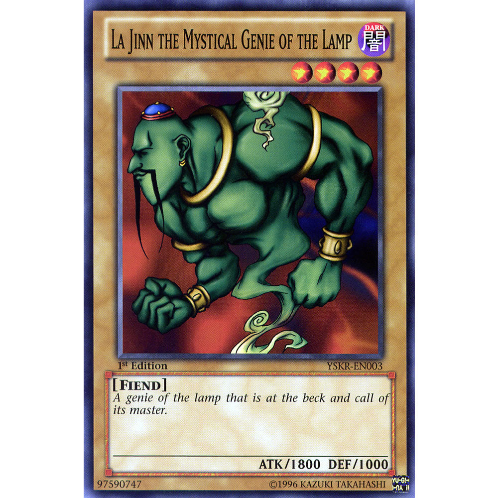 La Jinn the Mystical Genie of the Lamp YSKR-EN003 Yu-Gi-Oh! Card from the Kaiba Reloaded Set