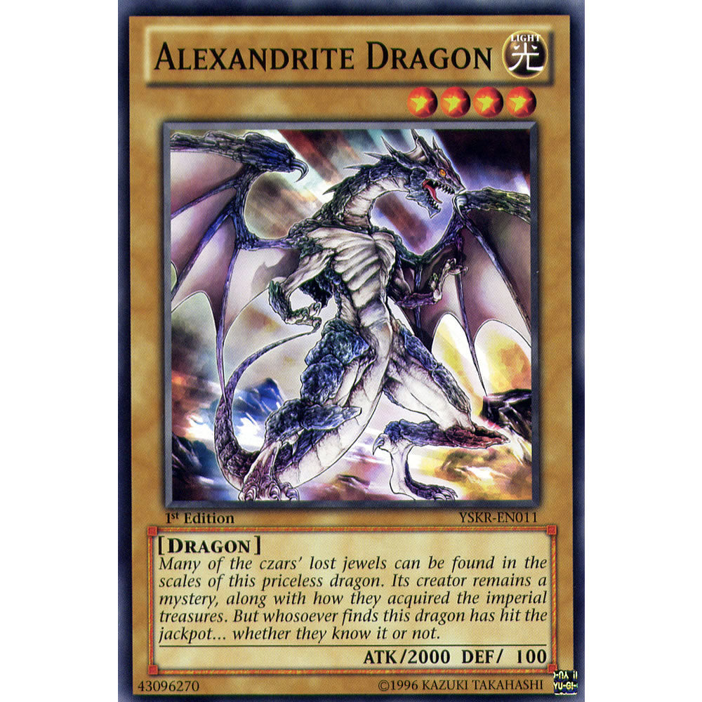Alexandrite Dragon YSKR-EN011 Yu-Gi-Oh! Card from the Kaiba Reloaded Set