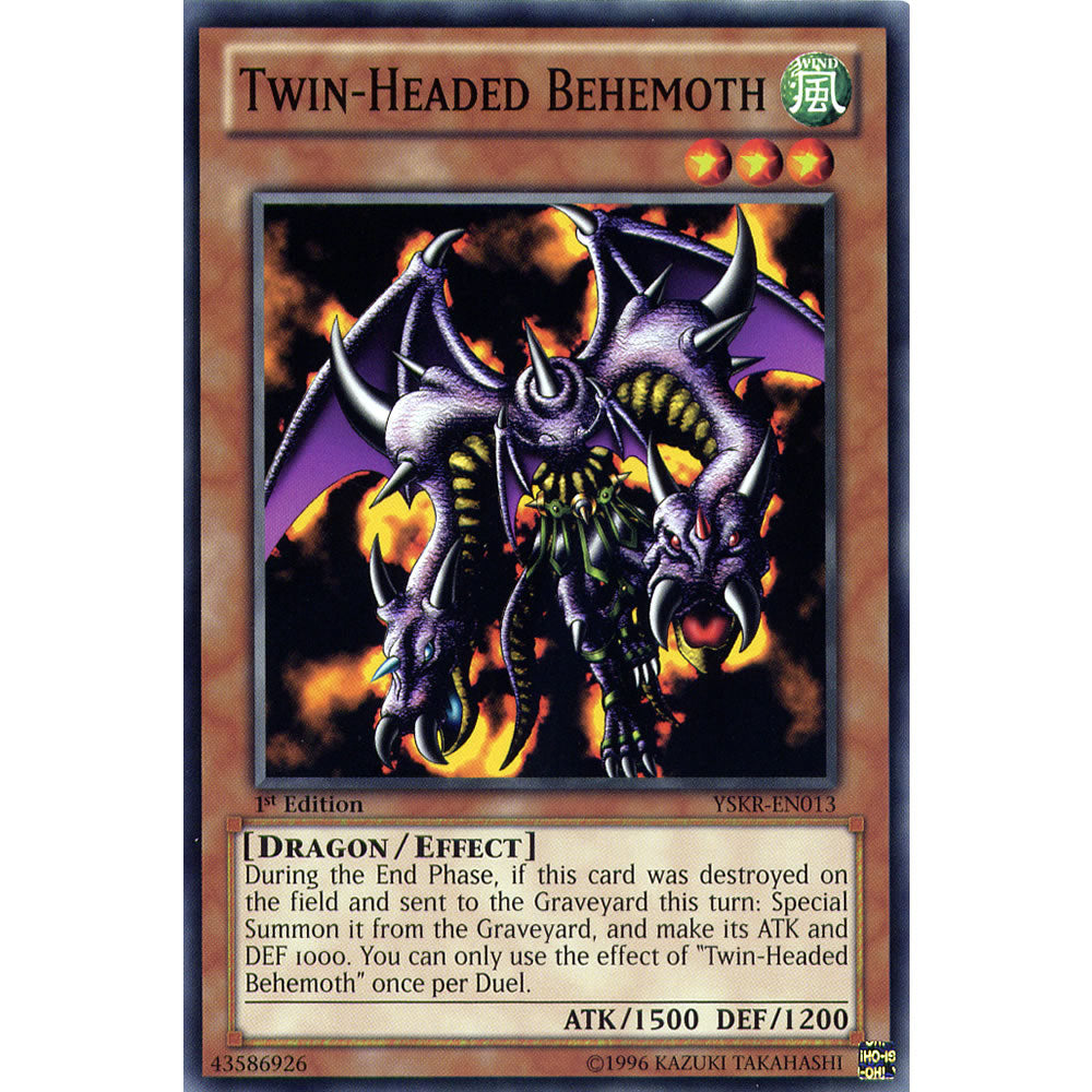 Twin-Headed Behemoth YSKR-EN013 Yu-Gi-Oh! Card from the Kaiba Reloaded Set