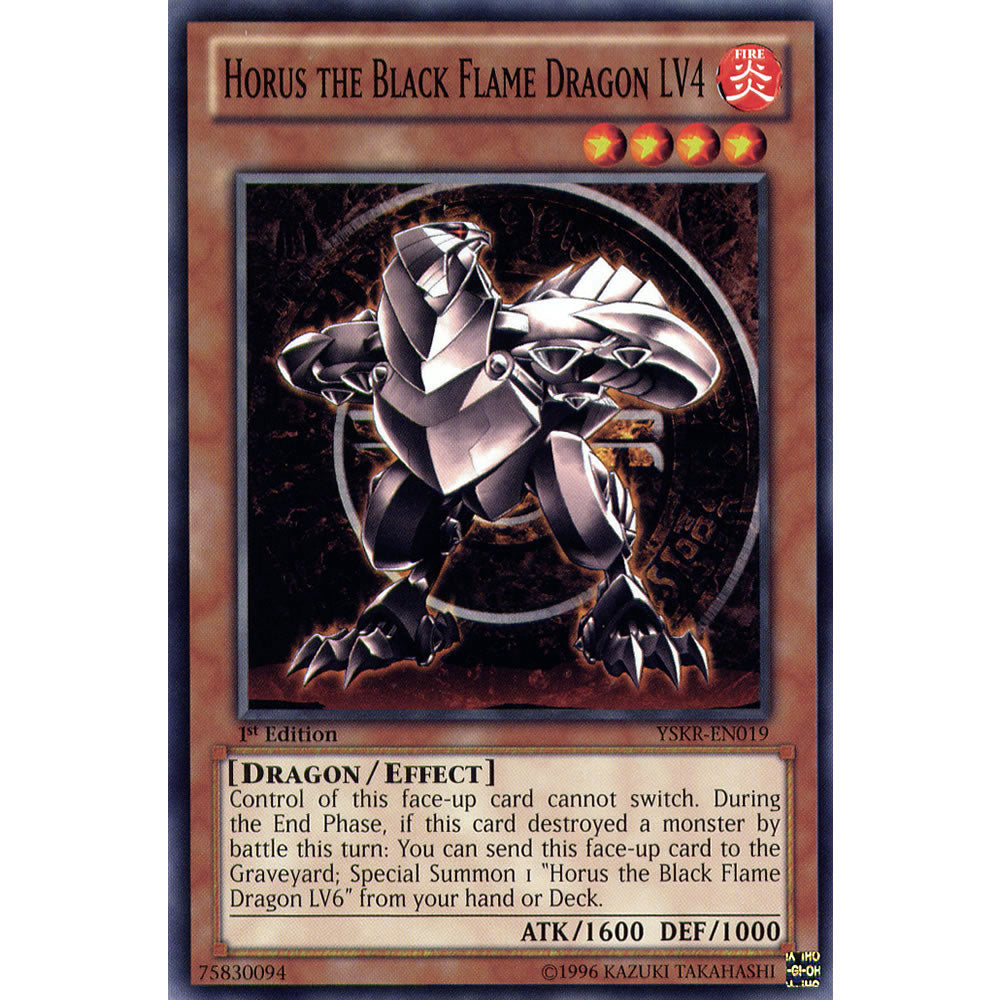Horus the Black Flame Dragon LV4 YSKR-EN019 Yu-Gi-Oh! Card from the Kaiba Reloaded Set