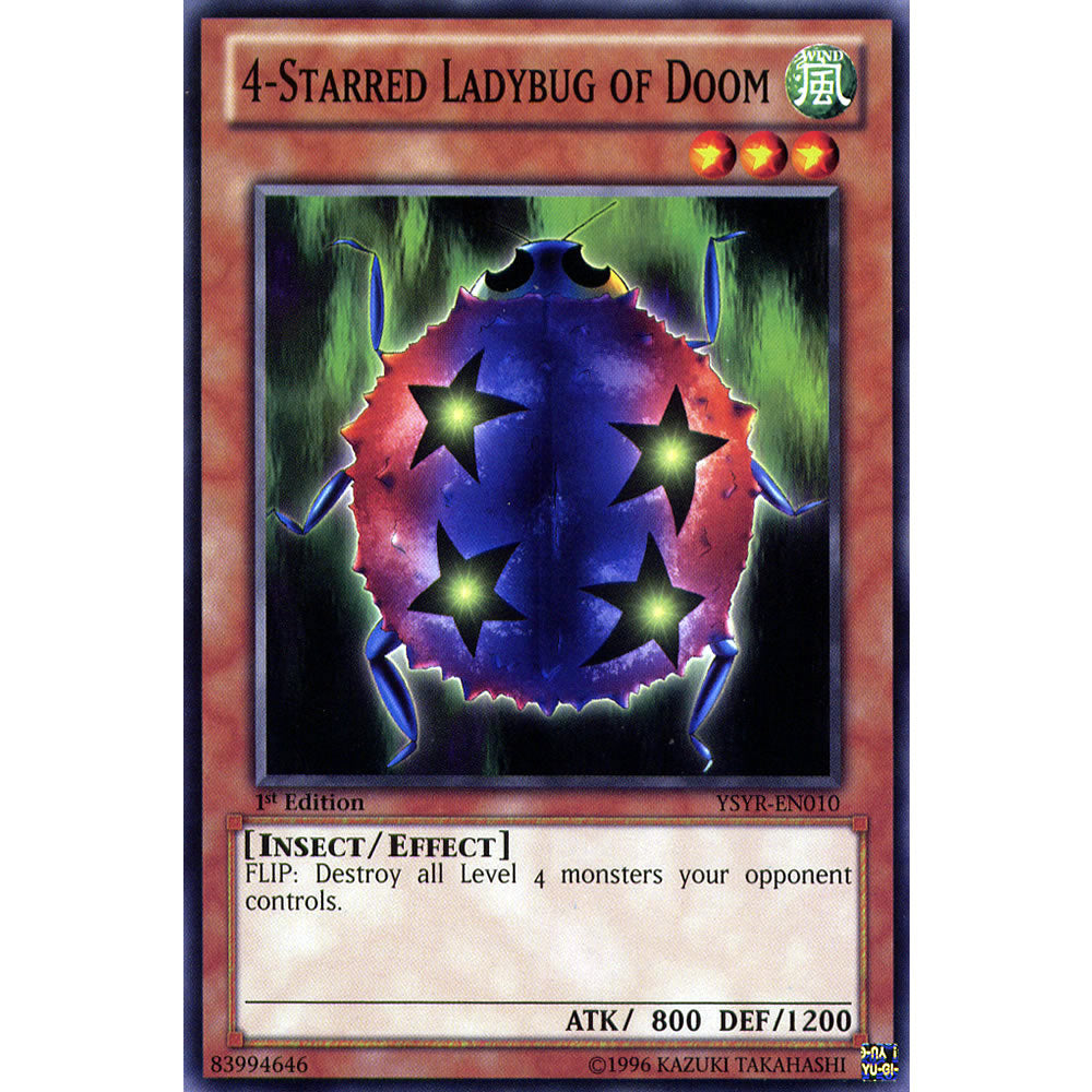 4-Starred Ladybug of Doom YSYR-EN010 Yu-Gi-Oh! Card from the Yugi Reloaded Set