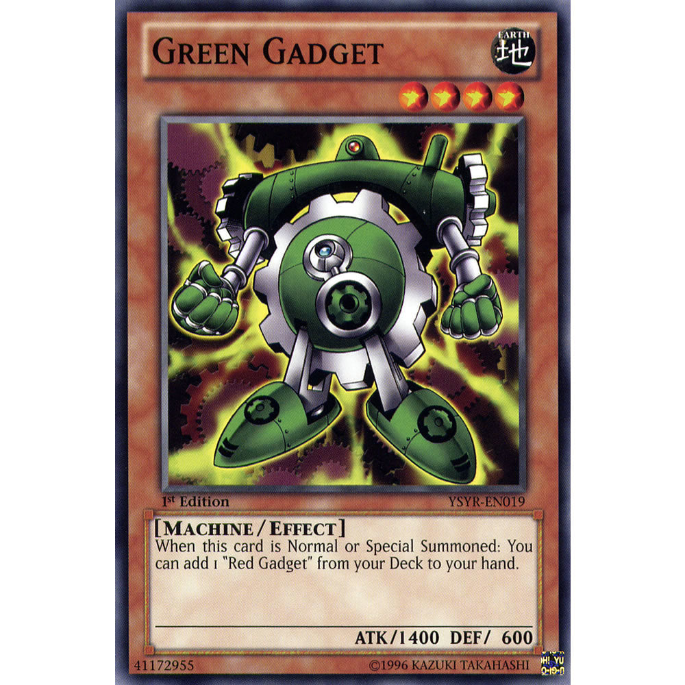 Green Gadget YSYR-EN019 Yu-Gi-Oh! Card from the Yugi Reloaded Set