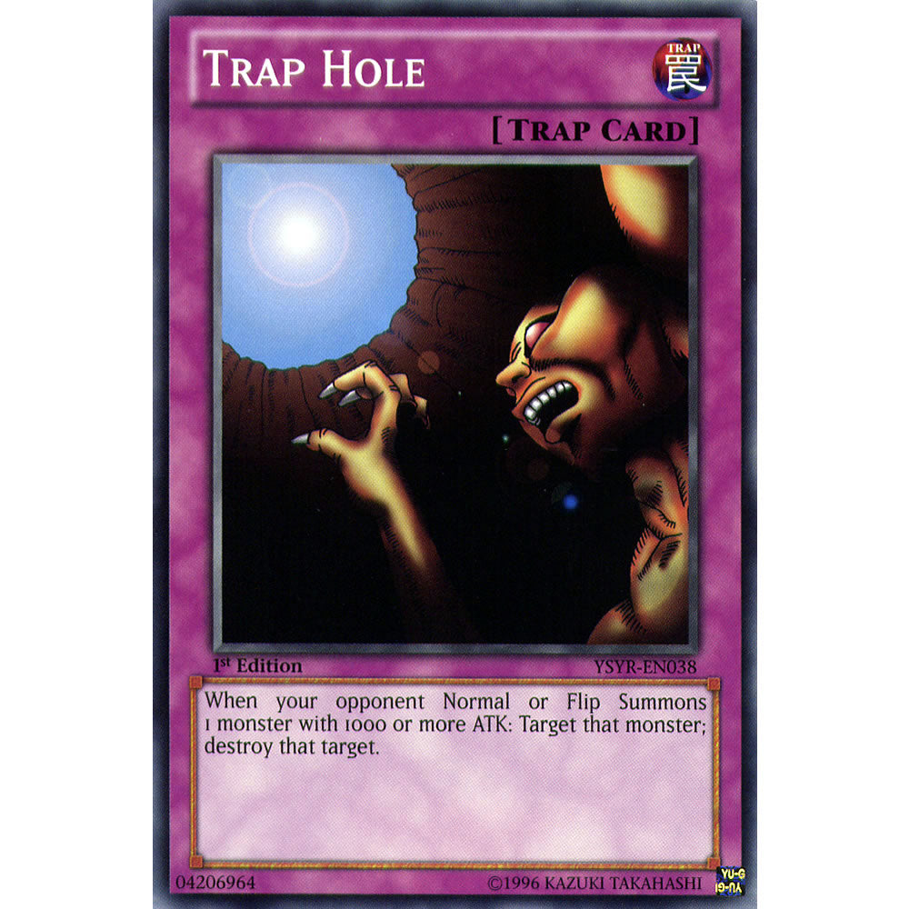 Trap Hole YSYR-EN038 Yu-Gi-Oh! Card from the Yugi Reloaded Set